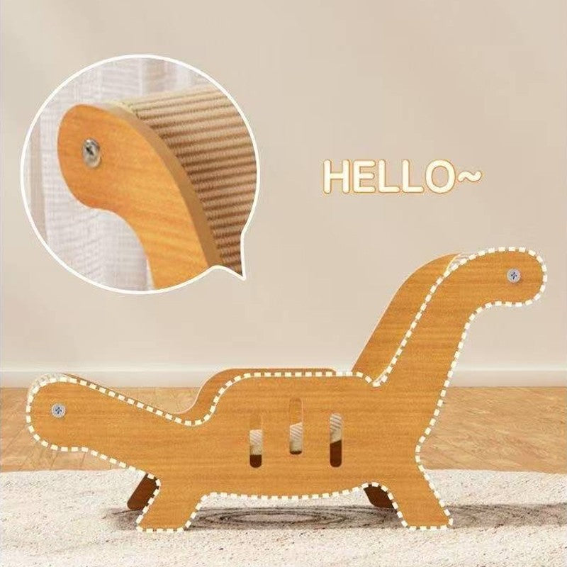 Luxury Wooden Cat Lounge Chair with Sisal Scratcher Bed