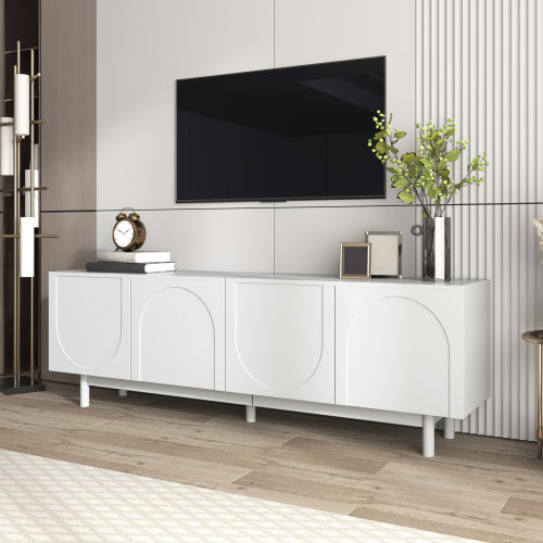 Luxury Modern TV Cabinet with Adjustable Shelves