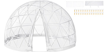 9.5ft Bubble Tent Garden Igloo Dome with LED PVC Cover