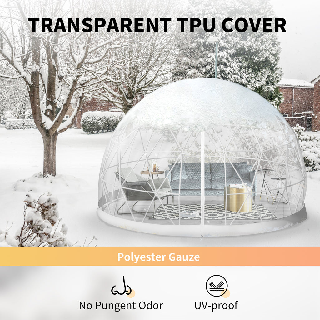 9.5ft Bubble Tent Garden Igloo Dome with LED PVC Cover