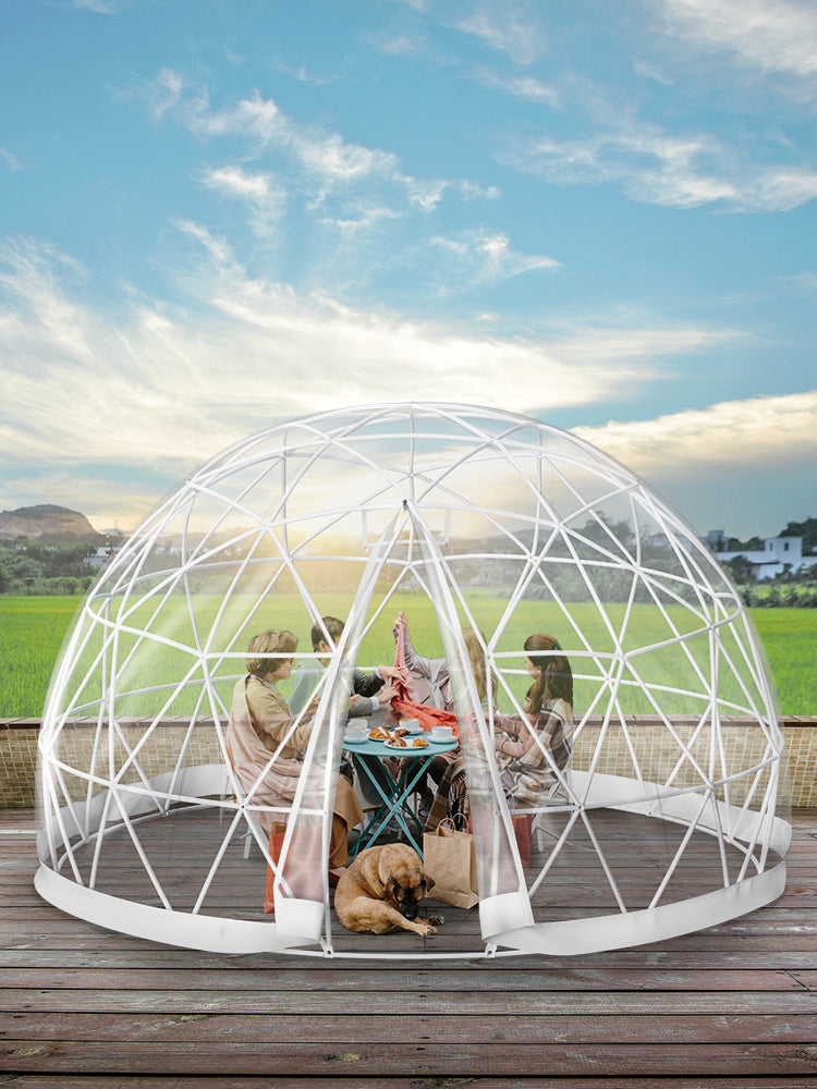 9.5ft Bubble Tent Garden Igloo Dome with LED PVC Cover