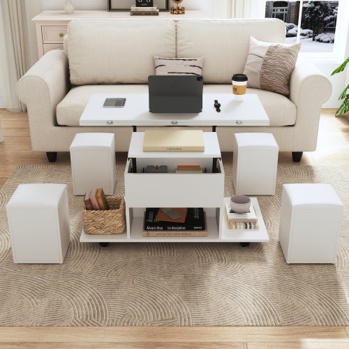 Lift-Top Coffee Table Set with Hidden Storage