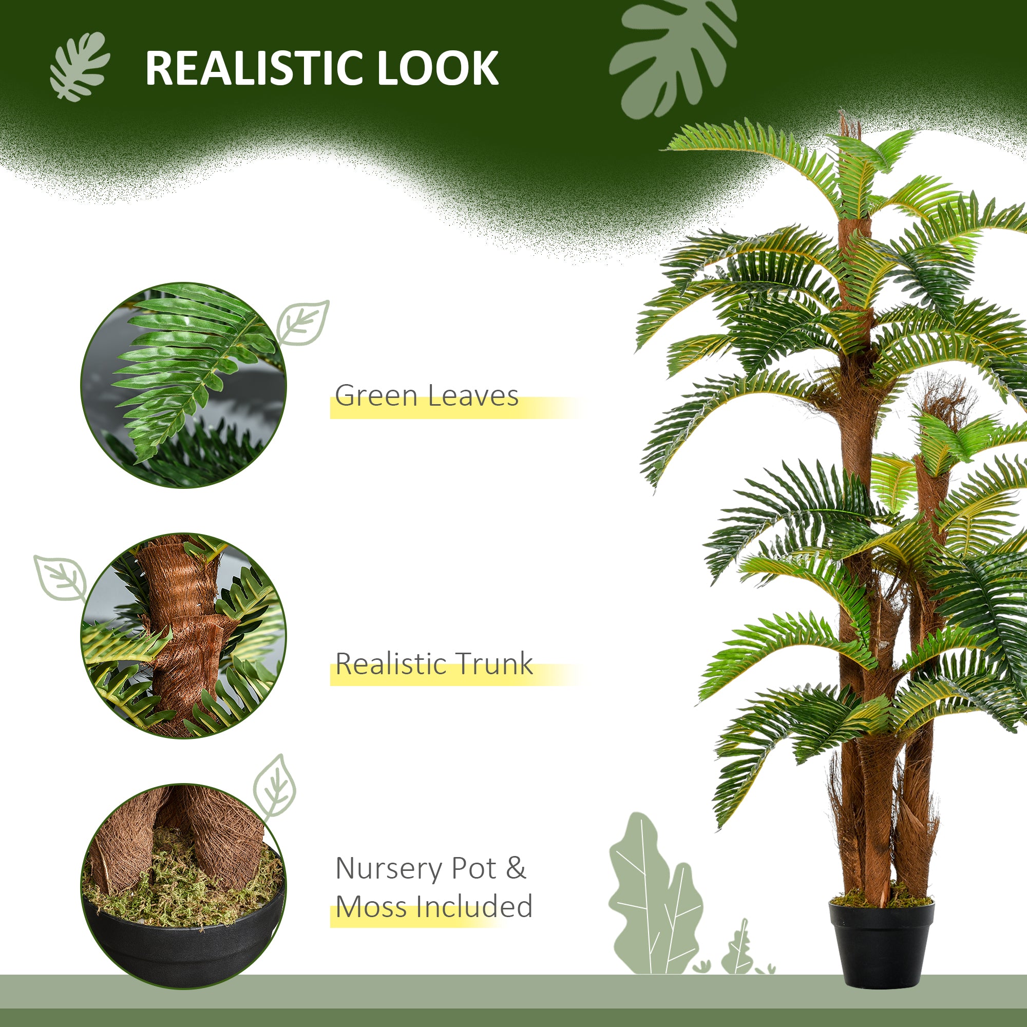 Luxury Artificial Tropical Fern Tree - 150cm