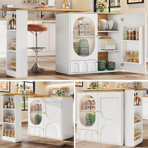 Luxury Rotating Bar Table with Storage