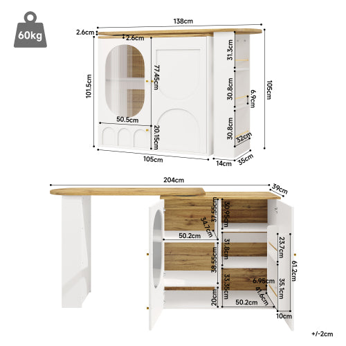 Luxury Rotating Bar Table with Storage