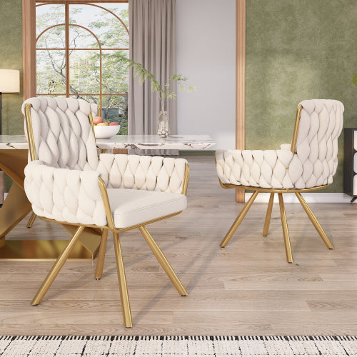 Luxury Velvet Dining Chair with Gold Legs