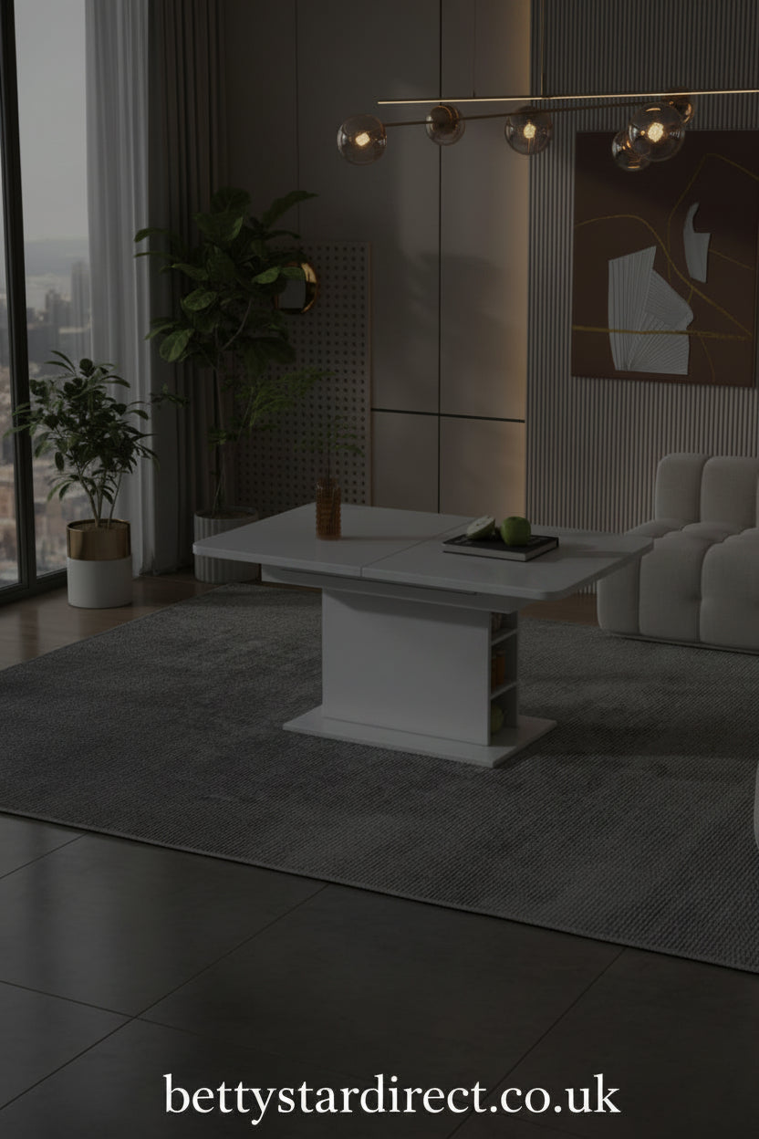 Modern Extendable Dining Table with Storage