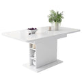 Modern Extendable Dining Table with Storage