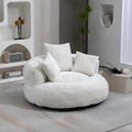 Luxury Chenille Lounge Chair with Pillows